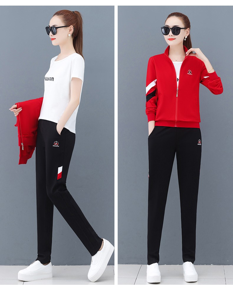 豪珠(haozhu) 豪珠高档运动套装中青年女士运动服高档套装女春秋款