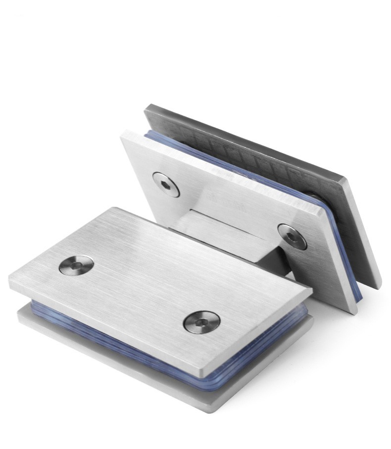 锋上玻璃门合页不锈钢浴室夹无框玻璃门夹铰链五金配件180度玻璃门