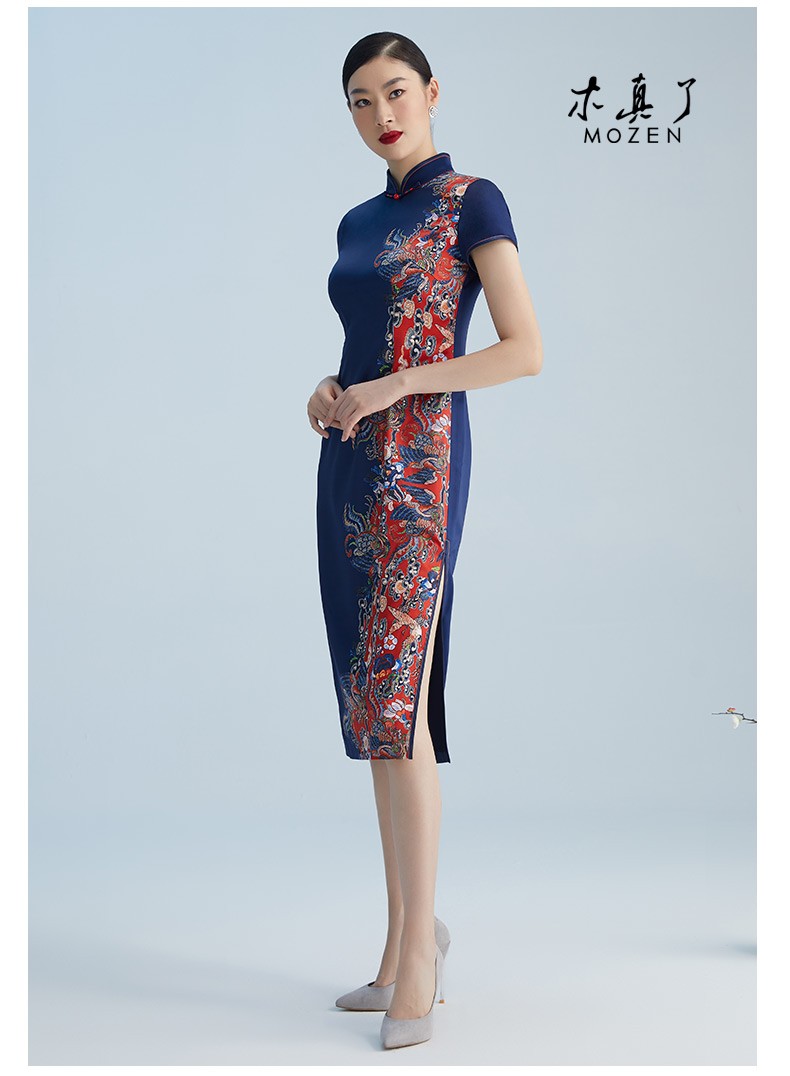 春上新木真了旗袍中国风旗袍改良旗袍礼服女31010色2xa