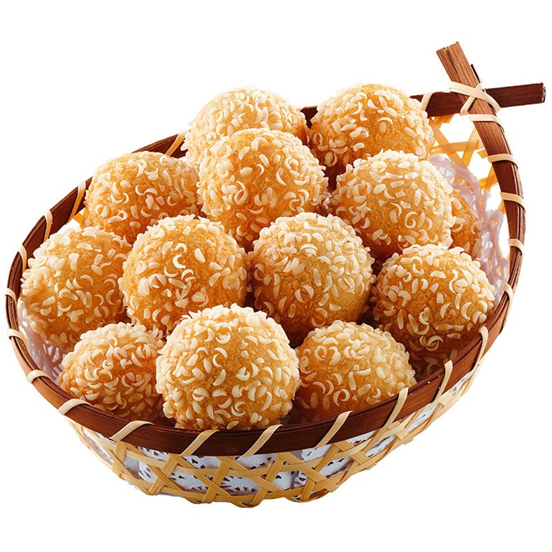 思念香糯豆沙雪花球260g速冻豆沙雪花糯米球油炸广式点心早餐 雪花球