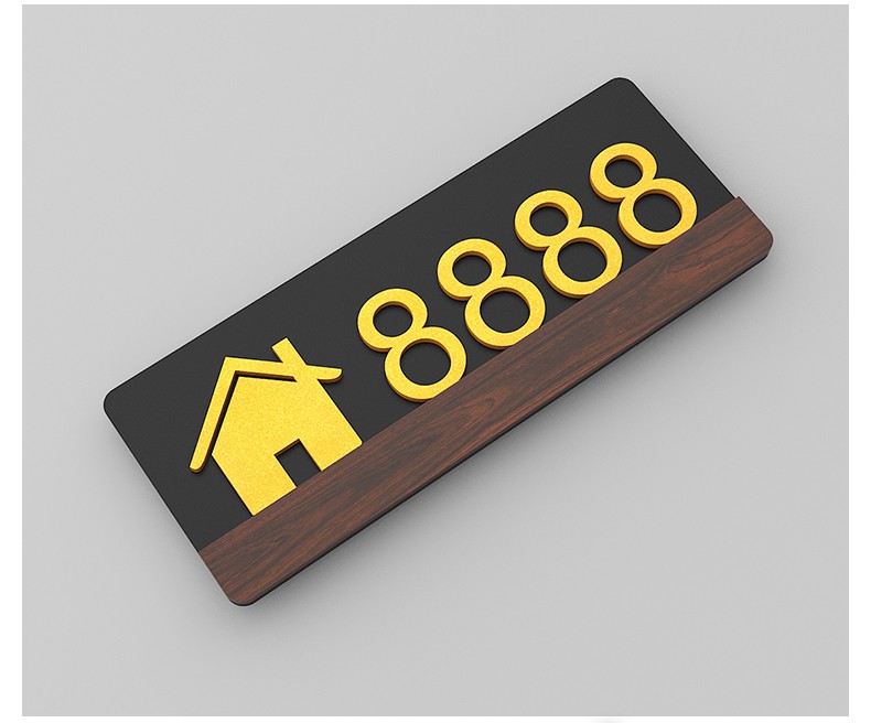 飞雪人门牌号立体字卡通号码牌家用公寓民宿标识牌包间门号牌数字贴