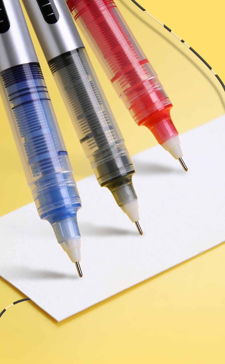 得力(deli)直液式走珠笔学生用速干彩色中性笔0.