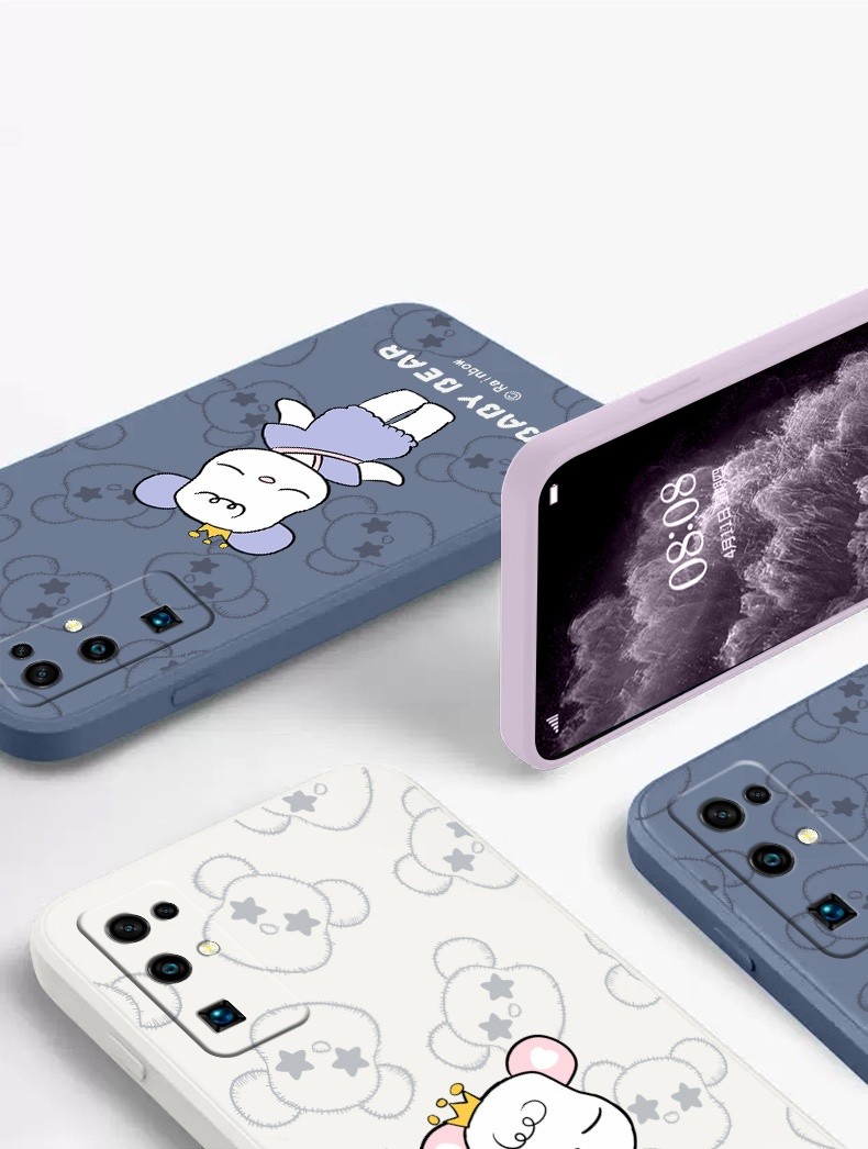 诺朵 华为荣耀30手机壳女荣耀30s全包防摔三十液态硅胶软壳直边可爱