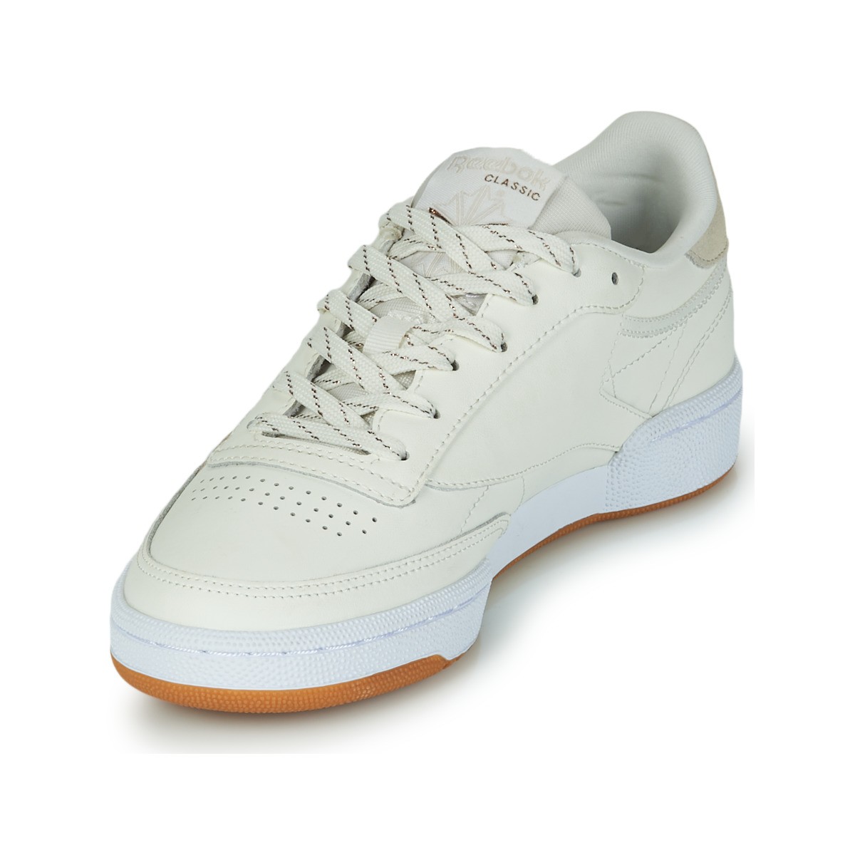 reebok/锐步clubc85女鞋时尚休闲运动板鞋百搭米色春秋款q46474 米色