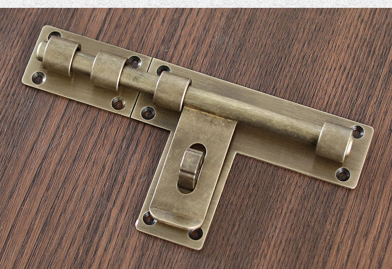 众之鑫 门栓明装插销中式仿古纯铜大门锁扣复古左右木门闩门扣门销子