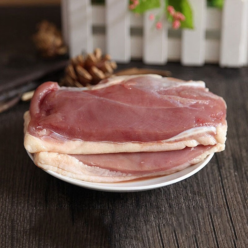 带皮鸭胸肉 鸭脯肉 新鲜冷冻鸭胸脯肉 生鸭肉 4斤【图片 价格 品牌