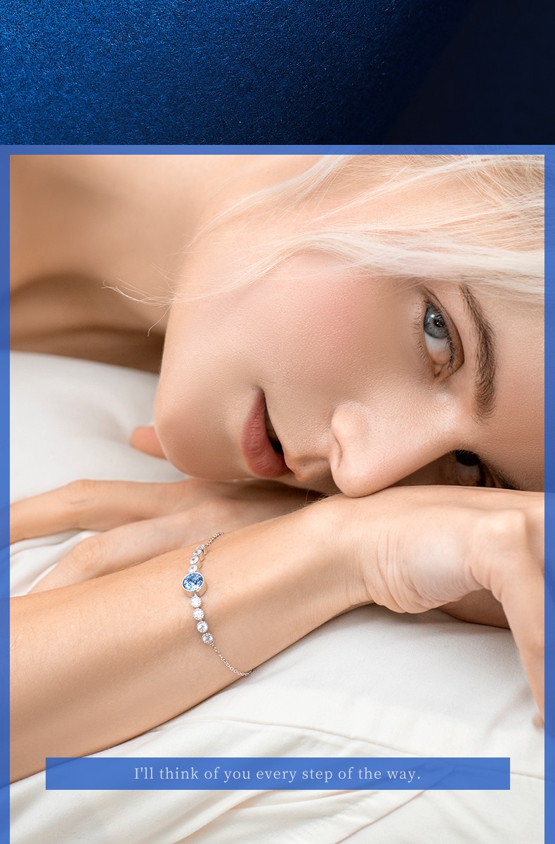 瑞德罗曼海洋之心手链女时尚饰品女士轻奢时尚七夕情人节生日礼物送