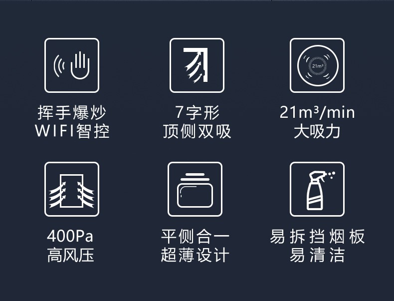 海尔油烟机 7字型顶侧双吸 抽油烟机灶具套装家用大吸力 专利免清洗