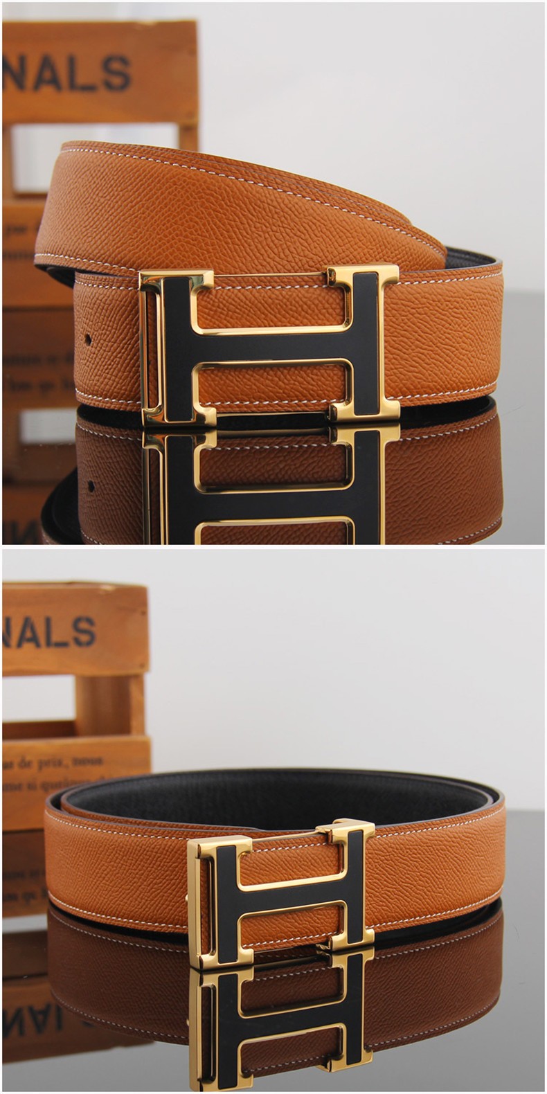 gdgx品牌男士皮带真皮平滑扣头层牛皮腰带男商务休闲腰带精美礼品送礼