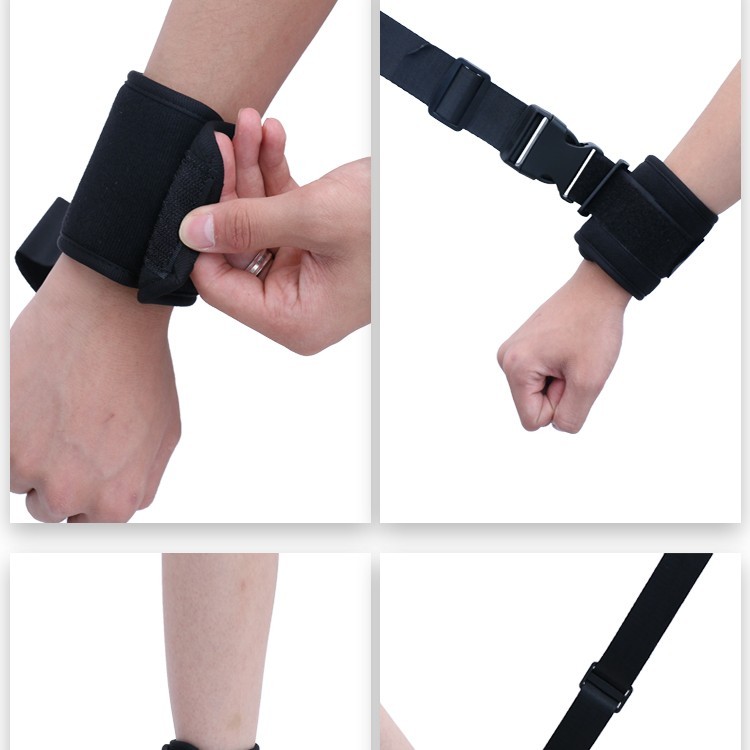 带防拔管医用约束手套 老人卧床轮椅防抓约束带挠手腕脚腕加强型固定