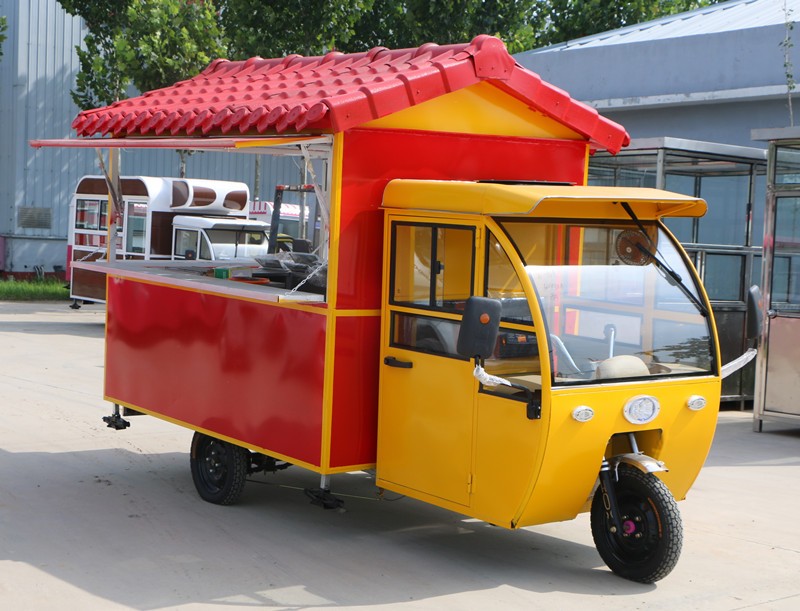 小吃车多功能餐车路边摊炸串车摆摊小推车关东煮烧烤电动餐房车三轮