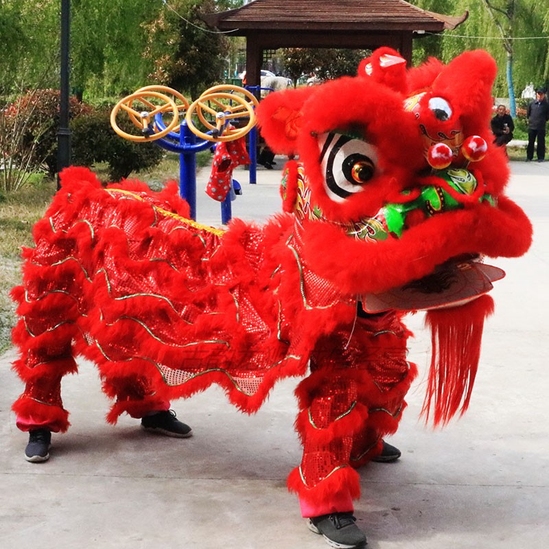 sosport 舞狮醒狮佛山醒狮舞狮子醒狮南狮羊毛醒狮舞龙舞狮服装道具3