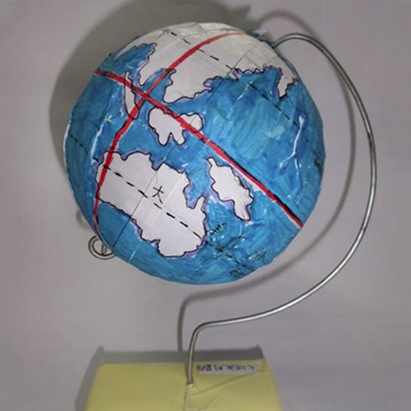 文匠墨语 地球仪diy泡沫自制制作兵兵球折纸初中生手工手绘模具高中生