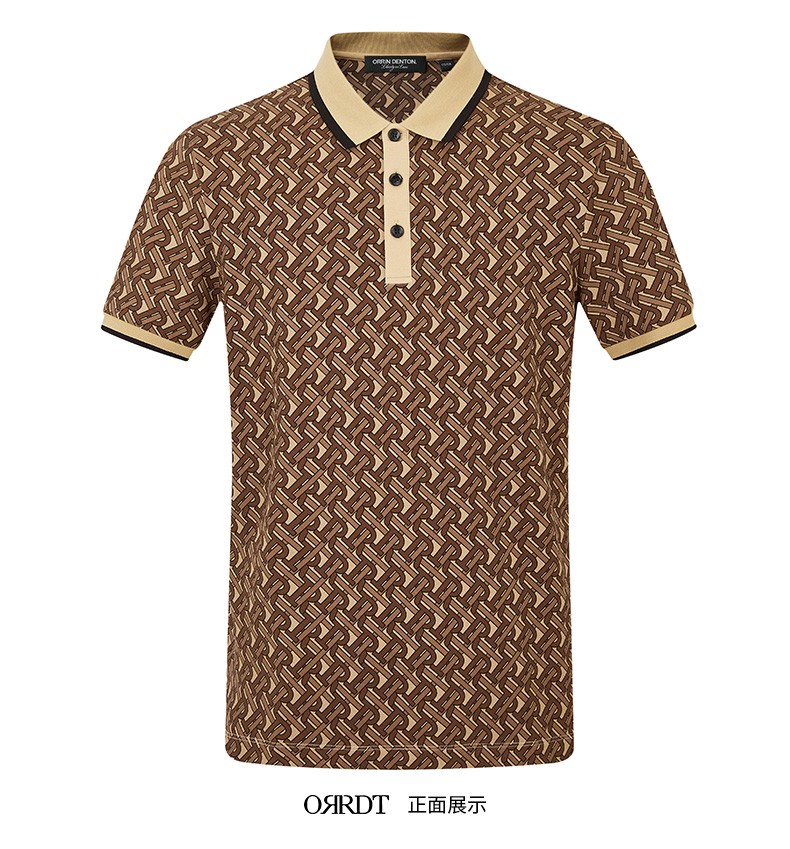 澳林丹顿orrdtpolo衫奢侈品男装春夏品牌花版字母印花百搭短袖t恤男