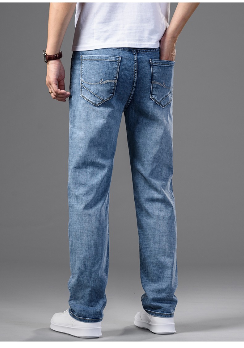 aemape美国苹果 高端潮牌春季牛仔裤男士直筒宽松青年弹力百搭休闲