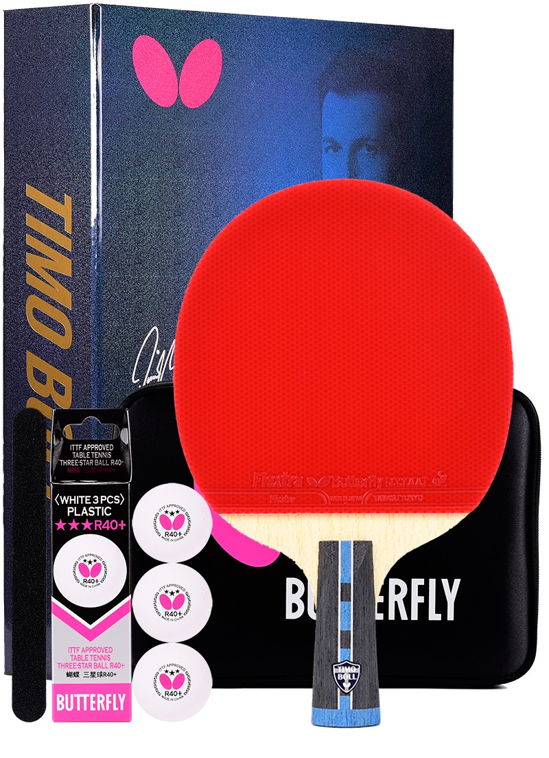 蝴蝶(butterfly)蝴蝶牌乒乓球拍日本碳素底板波尔蝴蝶乒乓球成品拍