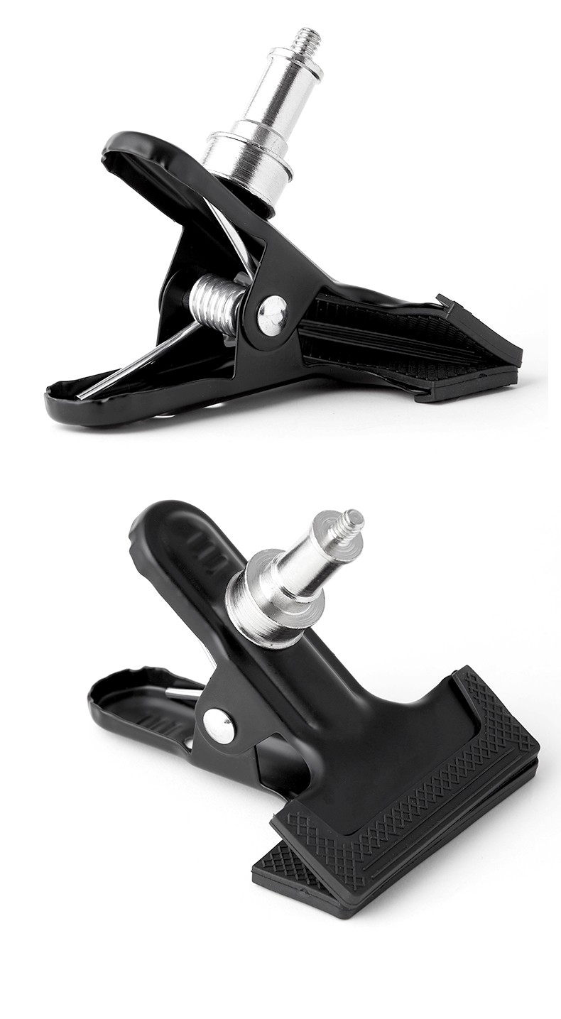 金属摄影大力夹 1/4螺口摄影小器材灯夹子懒人软管万向支架拍照工具