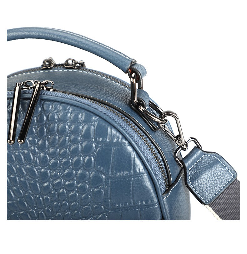 劳斯尼亚(rollsnea)斜挎包女新款包包双拉链小圆包手提单肩女包包