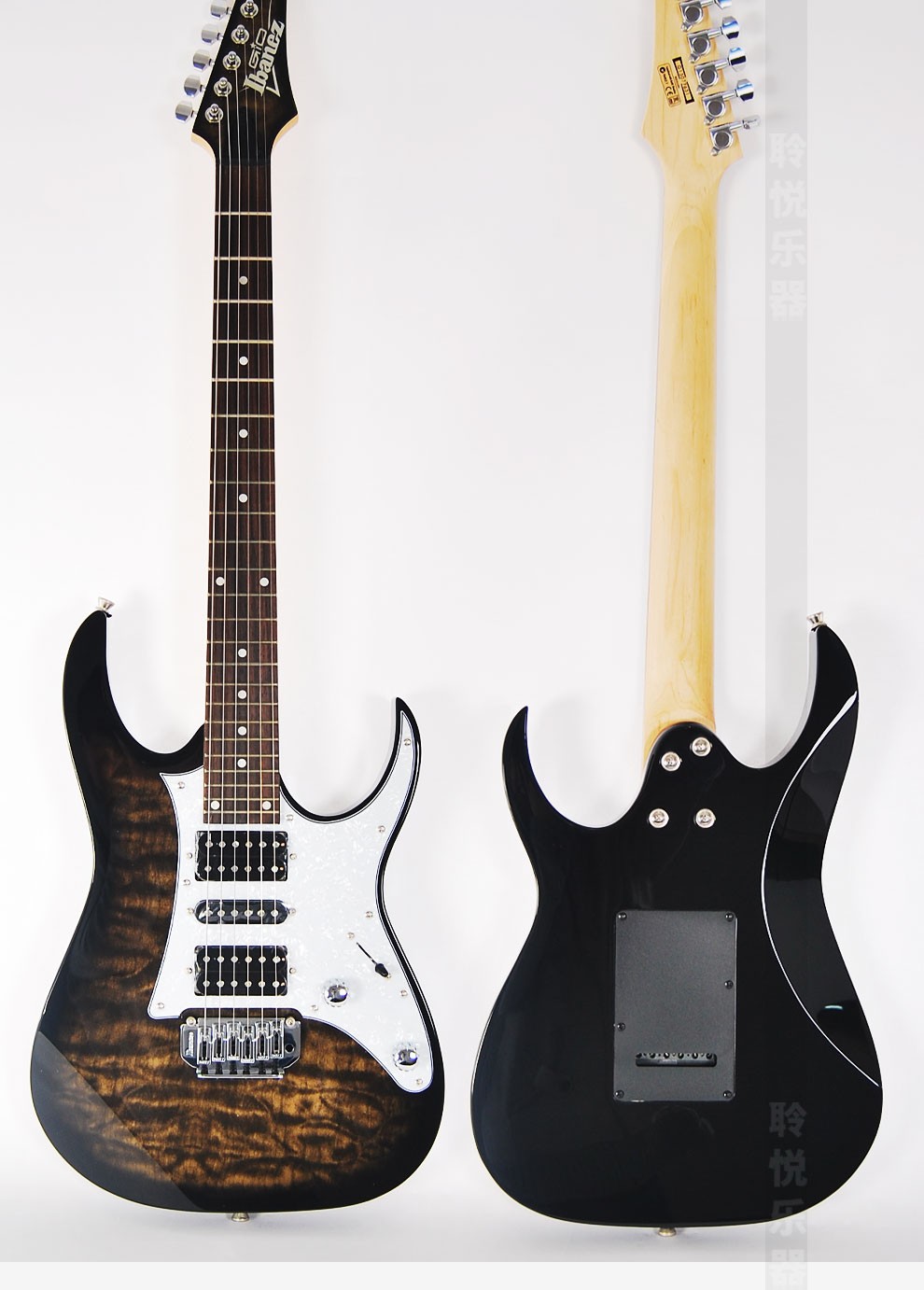 ibanez依班娜grg150qagrg150qa电吉他电吉它吉他套装黑色