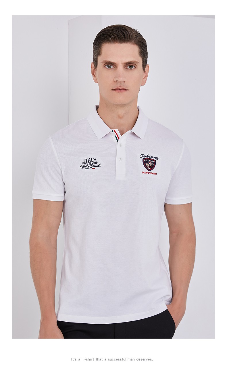 master polo保罗t恤品牌男装商务休闲夏季短袖polo衫男纯棉有领翻领