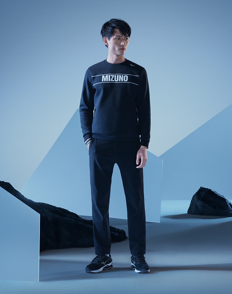 mizuno美津浓男士新款卫衣essential上衣秋冬外套抑菌针织运动服09