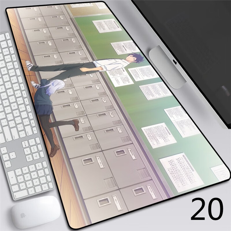 鼠标垫周边 测不准的阿波连同学大号定制超大加厚键盘垫 09 800x300x3