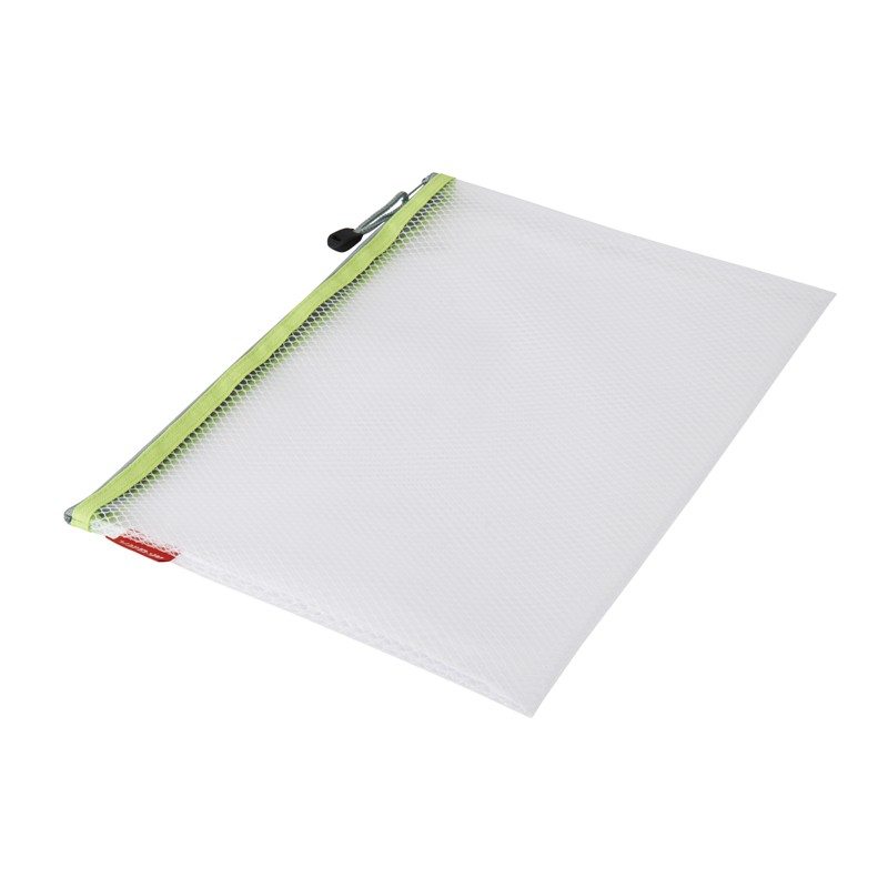 晨光拉链袋文件袋资料袋票据袋考试袋网格袋办公学生拉边袋颜色随机多