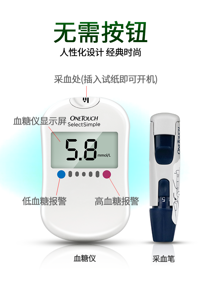 药房直售强生血糖仪家用血糖仪套装稳择型医用级精准血糖测试仪器中