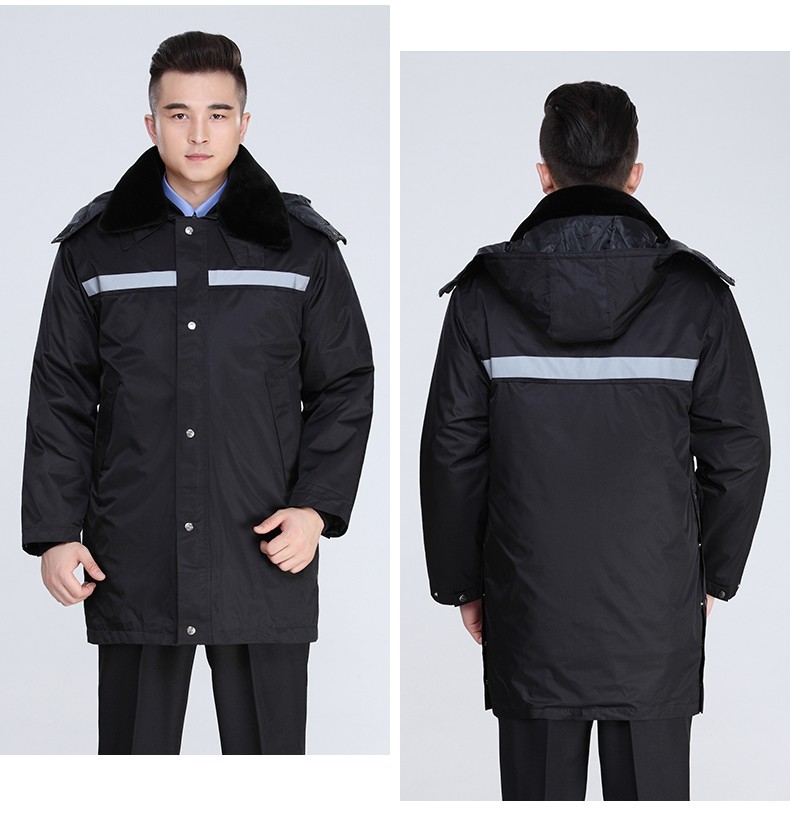 赛驴sailv保安大衣多功能防寒服中长加长保安服冬装加厚棉服棉衣袄