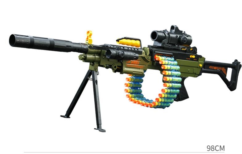 大菠萝m249机关枪手自一体软弹抢电动连发重机枪儿童玩具枪男孩子m2重