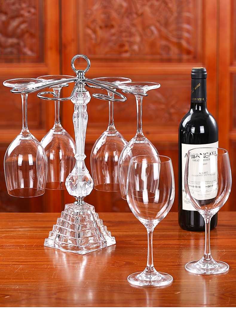 得侕美水晶红酒杯架高脚杯倒挂架葡萄酒杯家用酒杯架醒酒器套装红酒