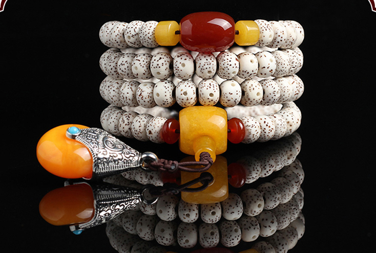 星月菩提手串108颗正月菩提子佛珠原籽手链女文玩配饰男款式一68mm女