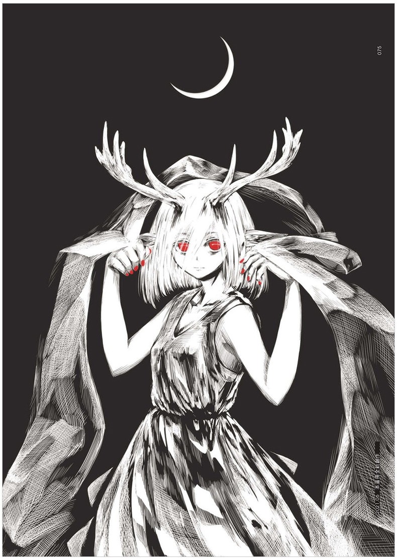 《黑白插画世界:jaco画册&插画技巧 jaco p站人气画师蛇狐 北星经销