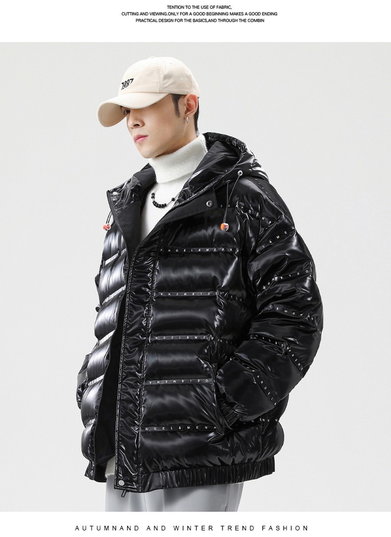 北极绒羽绒服男2021冬季新品立领亮面防风外套男青年冬装休闲短款上衣