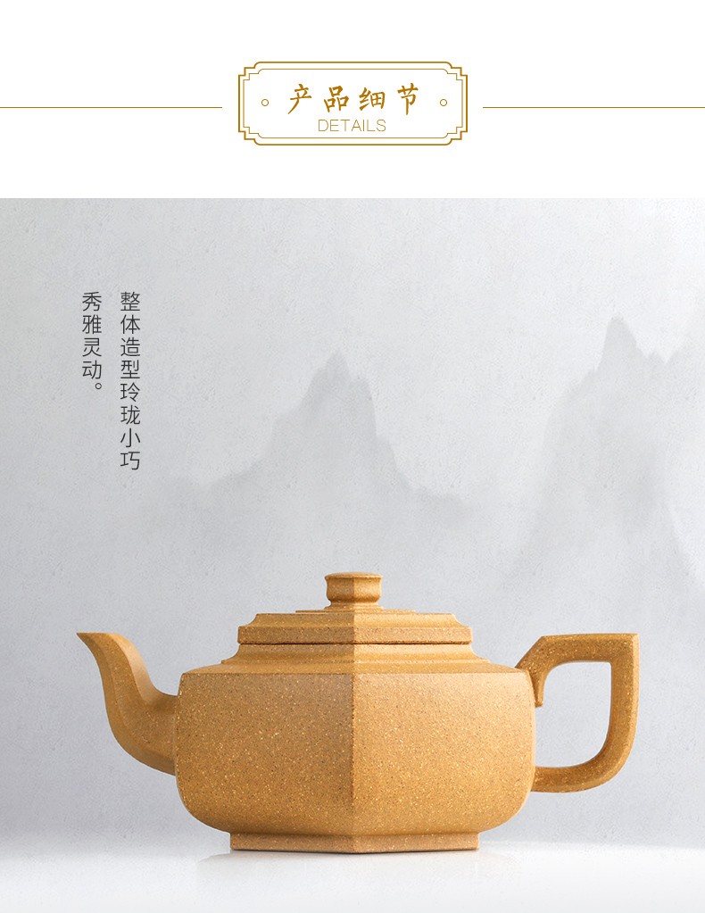 大益益工坊宜兴紫砂壶家用泡茶壶茶具段泥小品雪华壶120cc