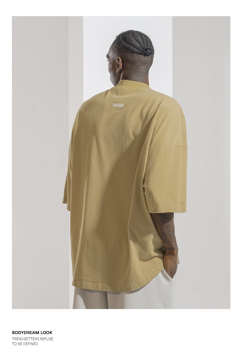 bodydream春夏新款纯棉圆领半袖t恤运动休闲时尚简约宽松