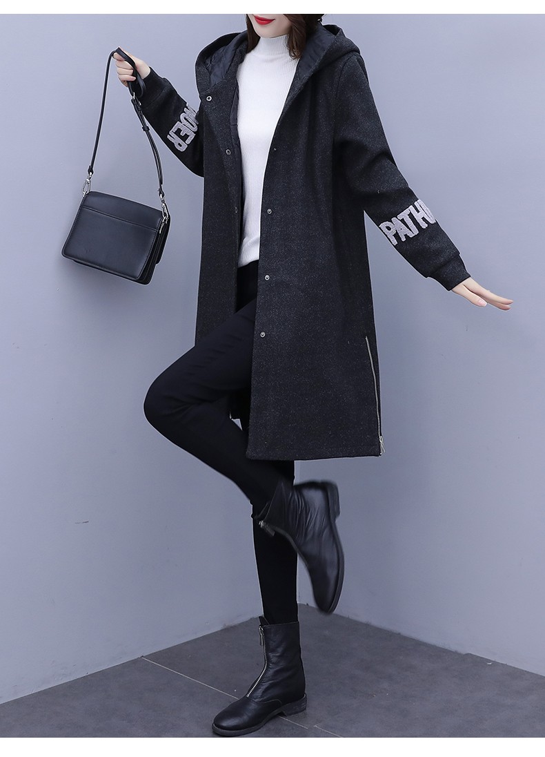 艾薇佳大码女装毛呢大衣胖妹妹冬装加肥加大码微胖人女装宽松型200斤