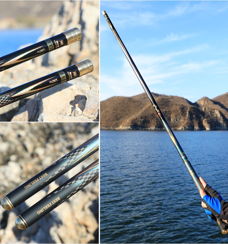 化氏神尊鱼竿手竿日本进口碳布高碳素钓鱼竿轻硬长节台钓竿大物杆鲫鱼