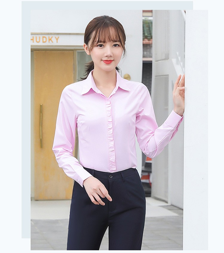 剑潭(jiantan)新款中国兴业银行工作服女春秋季长袖衬衫工服职业装