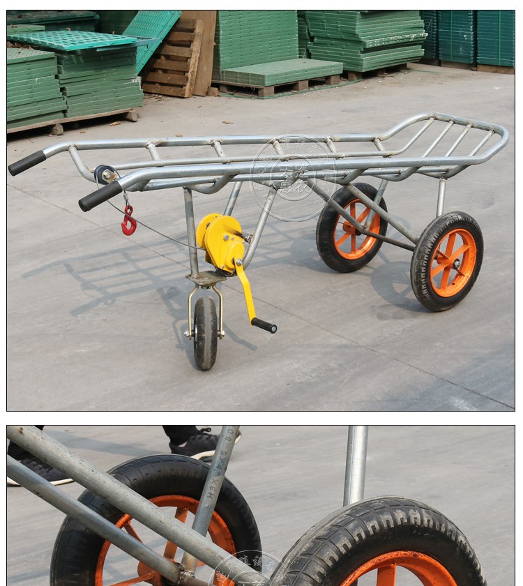 天蓬惠农三轮拉死猪车养殖死猪拖车三轮车死猪推车热镀锌加厚加重死猪