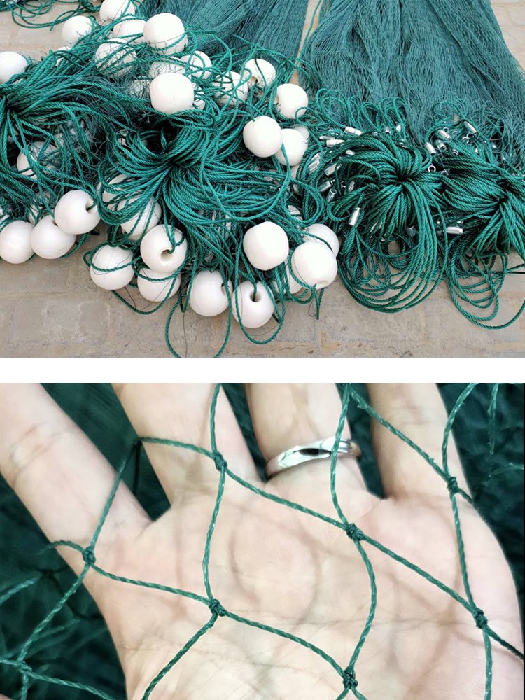 拉网渔网鱼塘拉鱼网加粗12股线3指拉网捕渔网拖鱼网托网隔网捕鱼抓