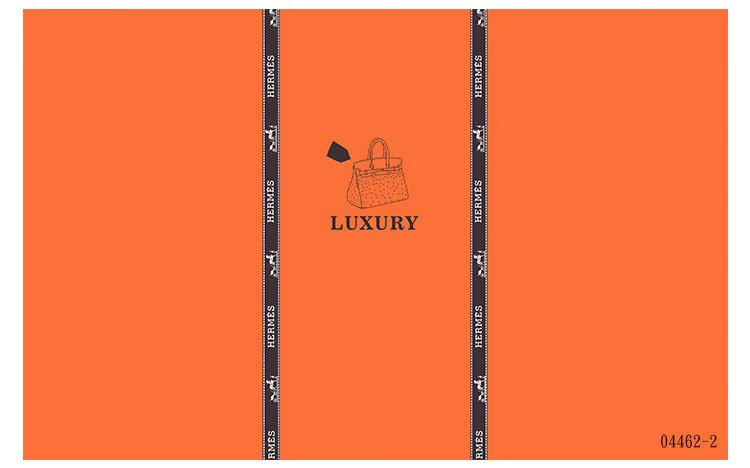 西里尔爱马仕橙色壁纸网红拍照奢侈品服装店背景墙纸高级直播间装修