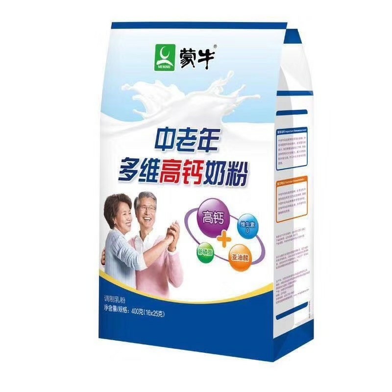 蒙牛中老年多维高钙奶粉400g成人营养奶粉蒙牛中老年多维高钙400g1袋