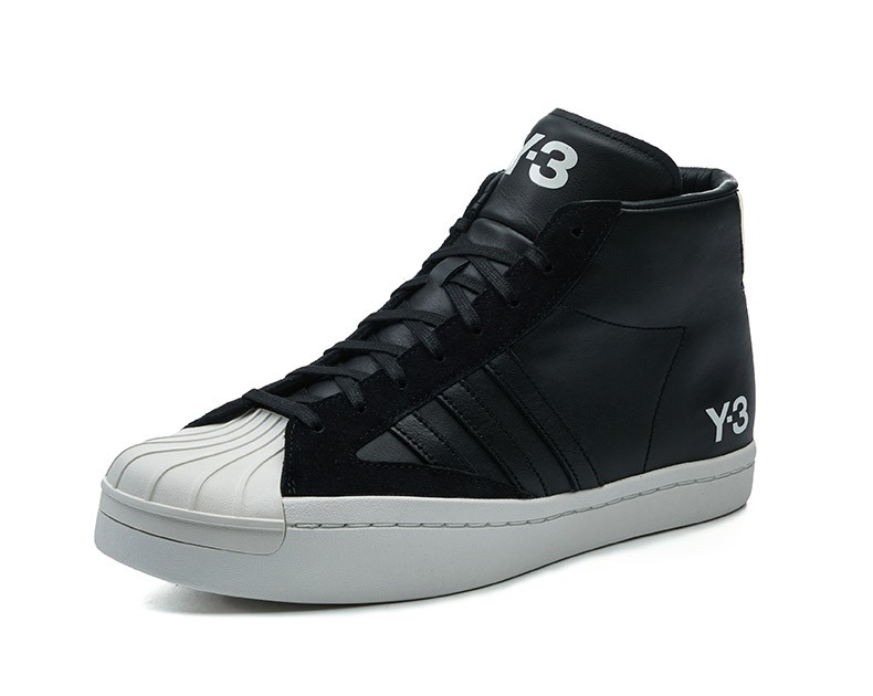 商场同款y3yohjipro新款高帮y3贝壳头男士休闲鞋情侣款33h02576黑色uk