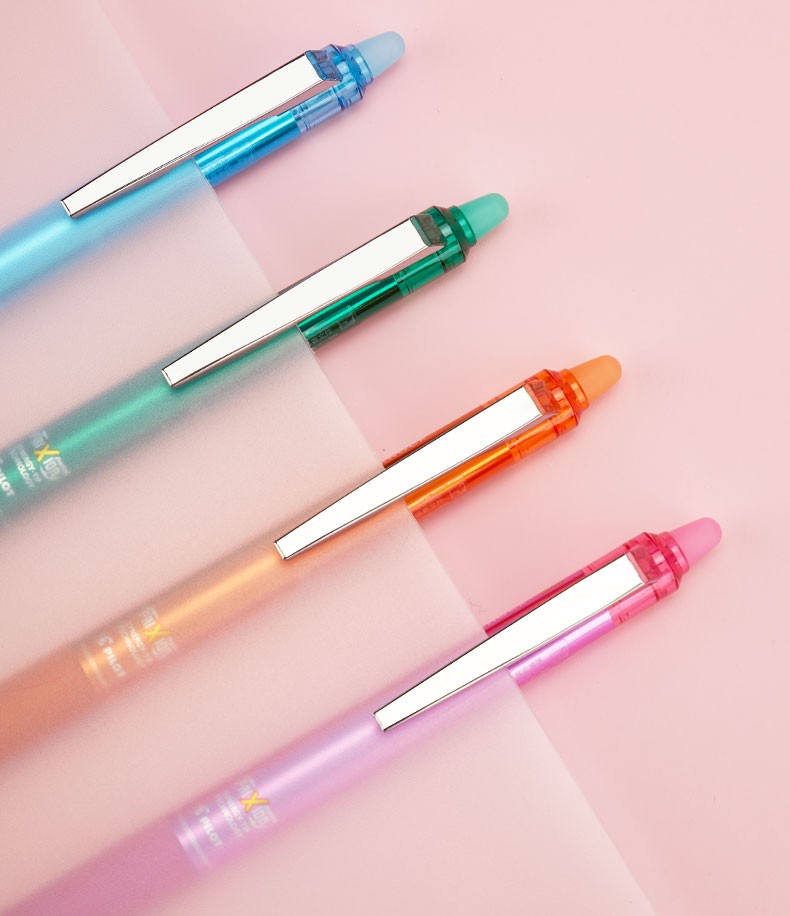 日本进口pilot百乐笔按动款中性笔学生文具水笔墨水可擦笔芯lfpk25s4