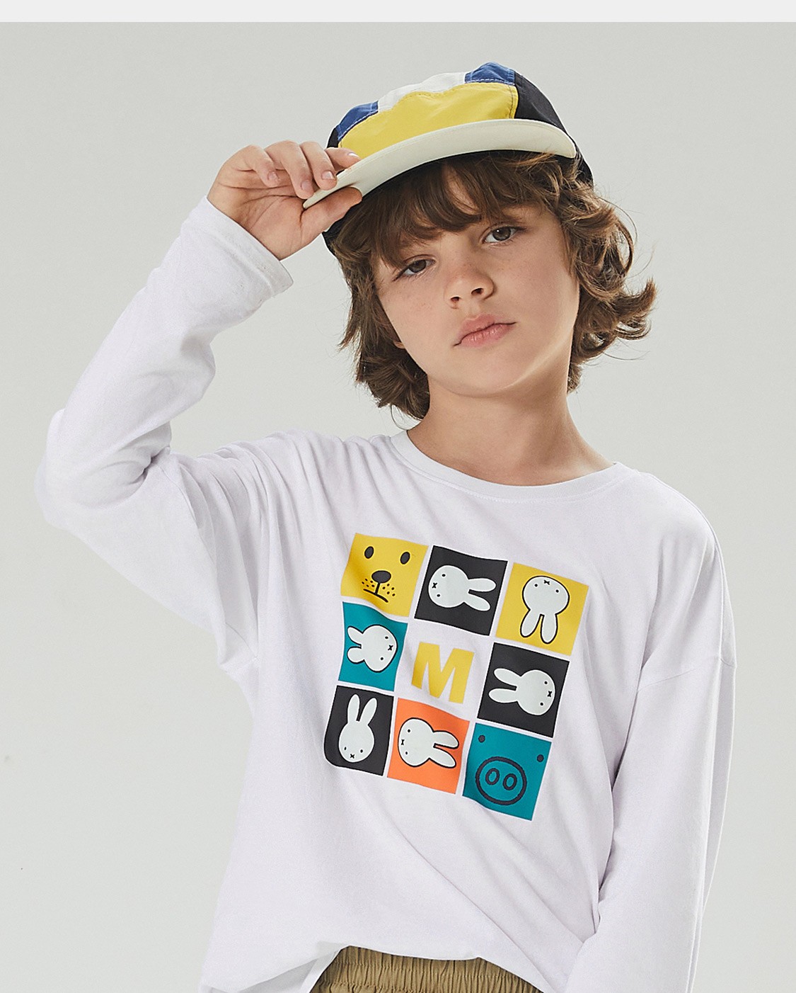 米菲系列361度童装男女童长袖针织衫2022秋季新款t恤中大小童卡通上衣