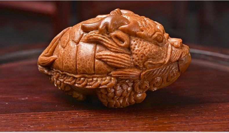 盘道橄榄核单籽龙龟橄榄核雕单籽吊坠手机挂件3050