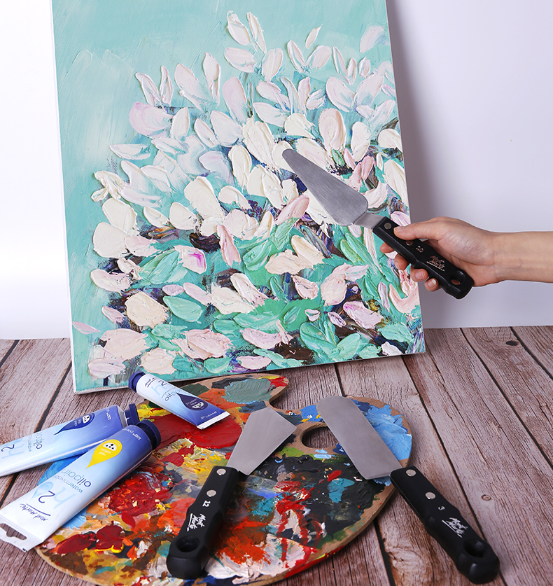 初及蒙玛特大号油画刮刀调色刀铲刀肌理刀挑刀水粉油画丙烯颜料刮刀 a