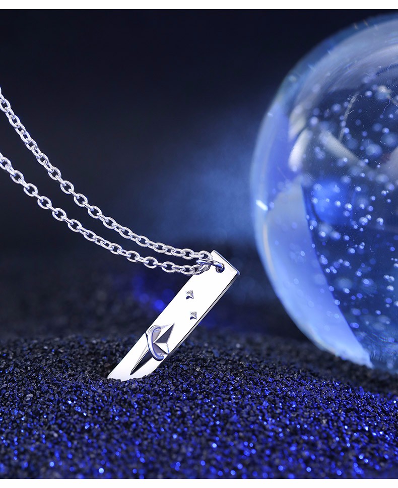 mzmz轻奢品牌星芒项链男士925银学生简约潮日式吊坠小众设计嘻哈饰品