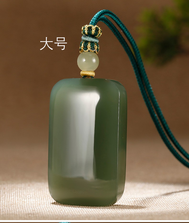 玉等我和田玉吊坠男女款玉坠玉佩平安无事牌油青玉牌子玉石挂件玉器
